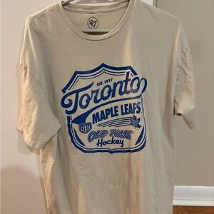 47 Beige Toronto Maple Leafs Short Sleeve Tee